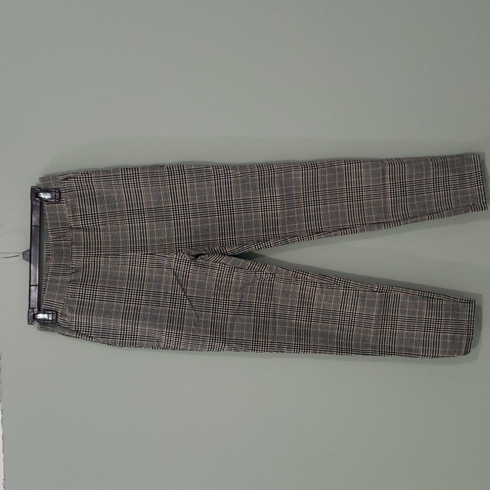Shein plaid pull on elastic waist pants